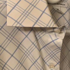 Banana Republic Blue and White Dress Shirt